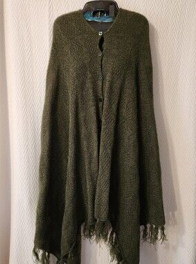 LULAROE Olive Green Button-Front Women's Sweater Wrap